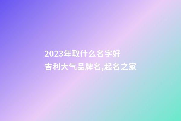 2023年取什么名字好 吉利大气品牌名,起名之家-第1张-商标起名-玄机派